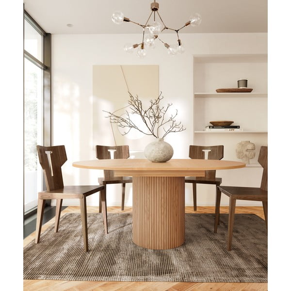 Tavolo da pranzo rotondo  in rovere pieghevole ø 115 cm Malaga - Bonami Selection-image-1