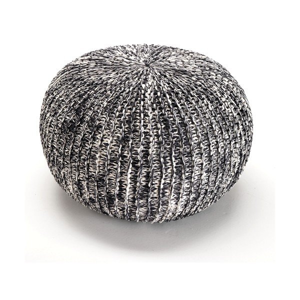 Pouf in cotone misto grigio - Tomasucci