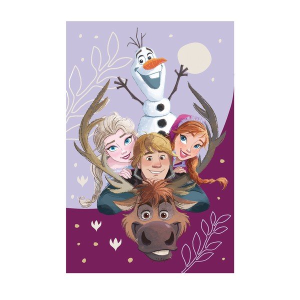 Coperta per bambini in microflanella viola 100x150 cm Frozen Family - Jerry Fabrics