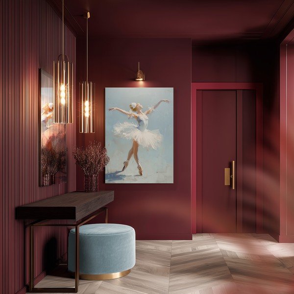 Quadro con elementi dipinti a mano 70x100 cm Grace – Styler-image-2