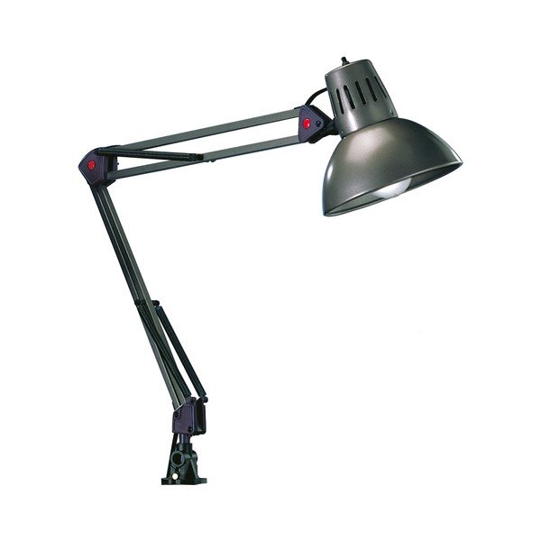 Lampada da tavolo argentata con struttura flessibile/con clip (altezza totale 73,5 cm) Tajo – Trio-image-3