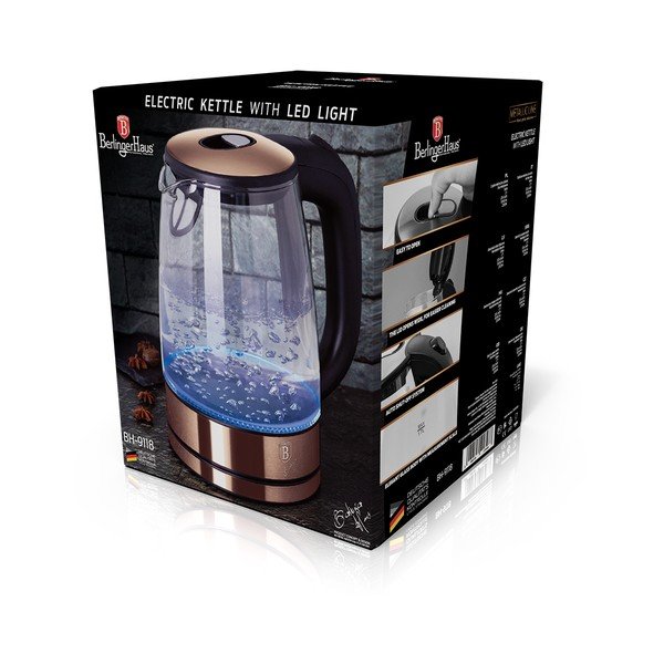 Bollitore 1,7 l Rosegold Metallic Line - BerlingerHaus-image-3