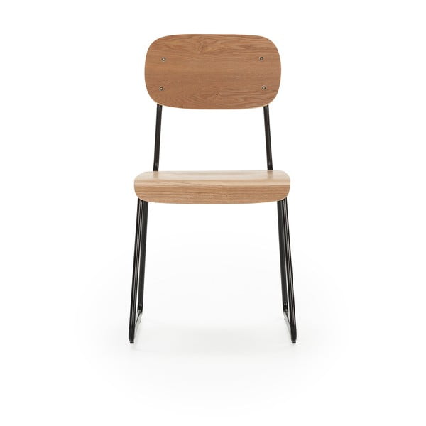 Set di sedie da pranzo color legno naturale effetto frassino 2 pz Aira - Marckeric-image-2