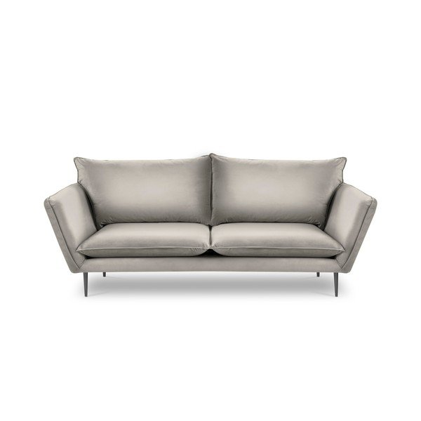 Divano in velluto beige Acacia, lunghezza 225 cm - Mazzini Sofas