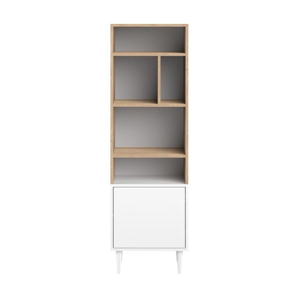 Libreria bianca in rovere 47x153 cm Horizon - TemaHome