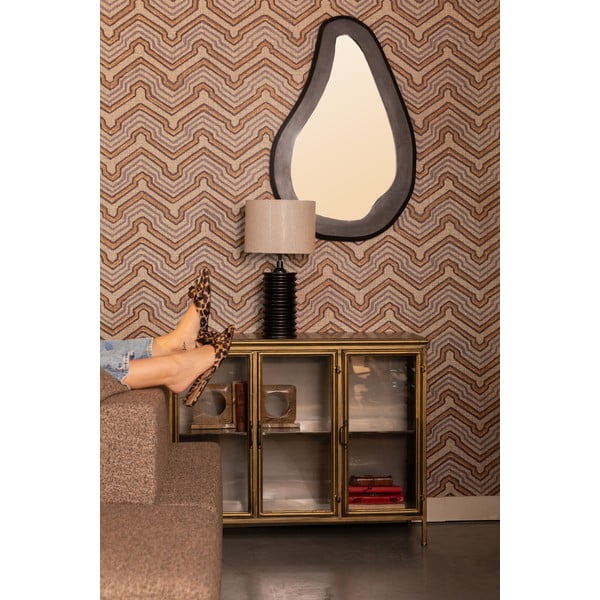 Vetrina dorata in metallo 100x80x38,5 cm Gertlush – Dutchbone-image-1