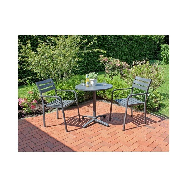 Sedia da giardino grigia Treviso - Garden Pleasure-image-1