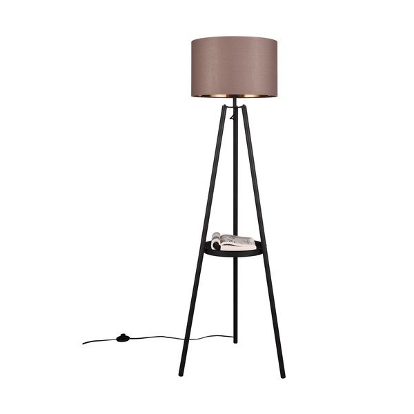 Lampada da terra nera con ripiano (altezza 152 cm) Colette - Reality-image-3