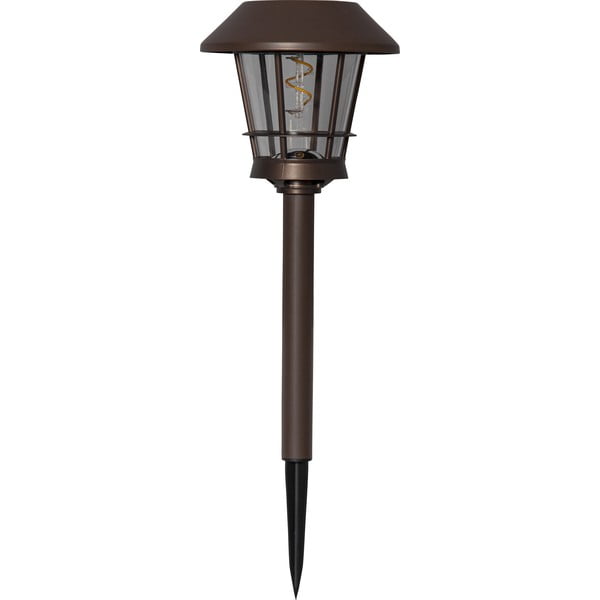 Apparecchio solare a LED per esterni di colore marrone, altezza 35 cm Fergus - Star Trading-image-2
