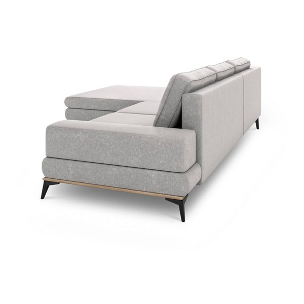 Divano letto angolare grigio chiaro, angolo sinistro Planet - Windsor & Co Sofas-image-4
