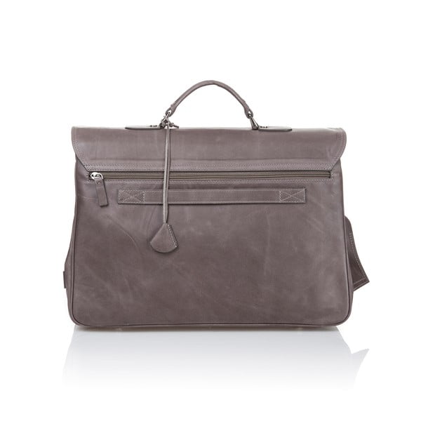 Borsa Brief da uomo in pelle di vitello grigio marrone - Ferruccio Laconi-image-2