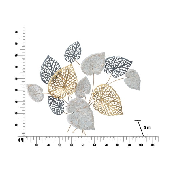 Decorazione da appendere in metallo con motivo a foglie Mauro Ferretti -B-, 100 x 80 cm Ory - Mauro Ferretti-image-2