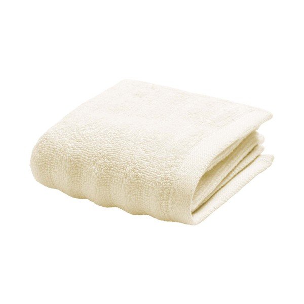 Asciugamano tipo terry color crema in cotone 30x50 cm Maya – douceur d'intérieur