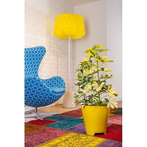 Vaso verde oliva Luna, ø 30 cm - Plastia-image-1