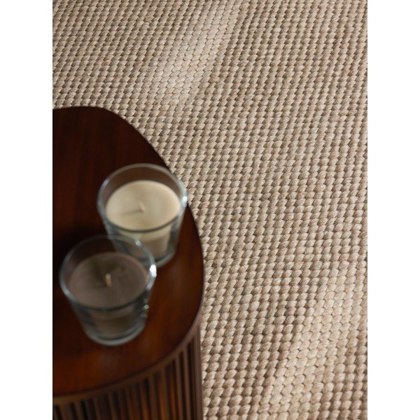 Tappeto rotondo beige in lana tessuto a mano ø 160 cm Lyon Beans – Elle Decoration-image-2