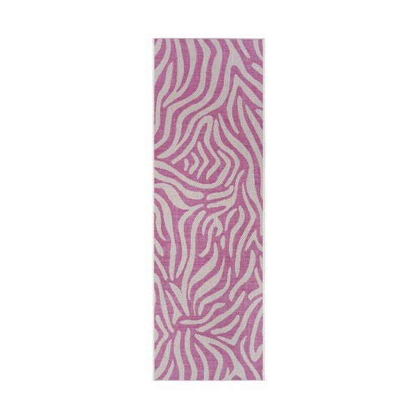 Runner da esterno rosa e beige , 70 x 300 cm Cebra - NORTHRUGS