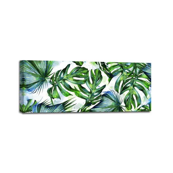 Quadro su tela Greenery cal, 60 x 150 cm Tropi - Styler-image-1
