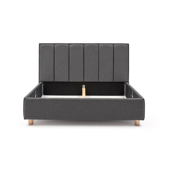 Letto matrimoniale grigio scuro con contenitore Wega, 180 x 200 cm - ProSpánek-image-3