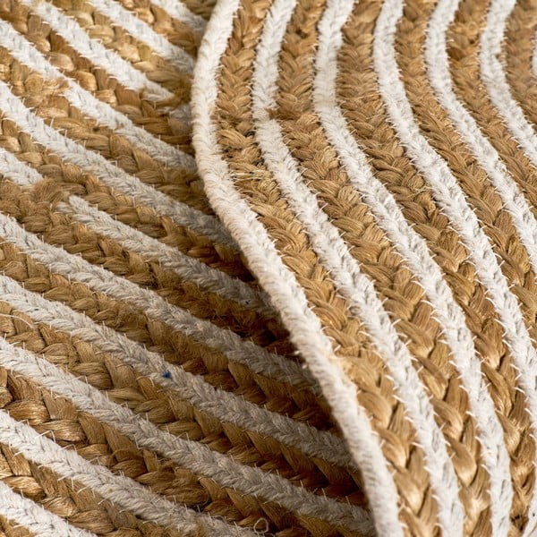 Tappeto rotondo in juta colore naturale ø 100 cm Natur - Casa Selección-image-2