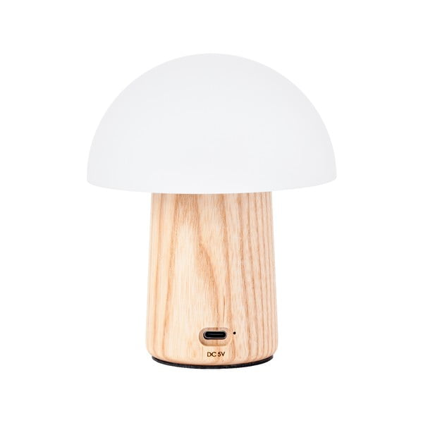 Lampada da tavolo dimmerabile in colore naturale con paralume in vetro (altezza 13 cm) Alice - Gingko