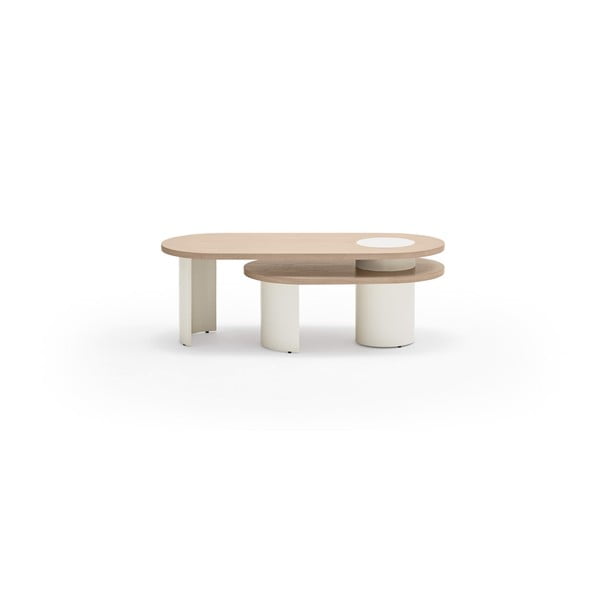 Tavolino bianco in frassino 120x50 cm Nori - Teulat