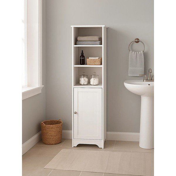Armadietto bianco 40x160x38 cm Portern – Premier Housewares-image-2