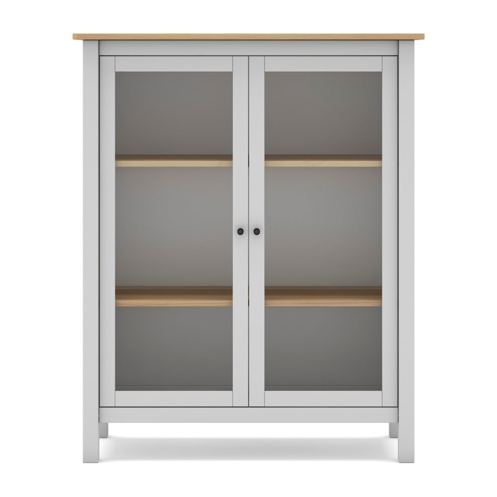 Vetrina in legno di pino bianco/naturale 90x110 cm Misti - Marckeric | Vetrine