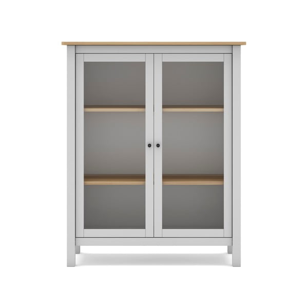 Vetrina in legno di pino bianco/naturale 90x110 cm Misti - Marckeric