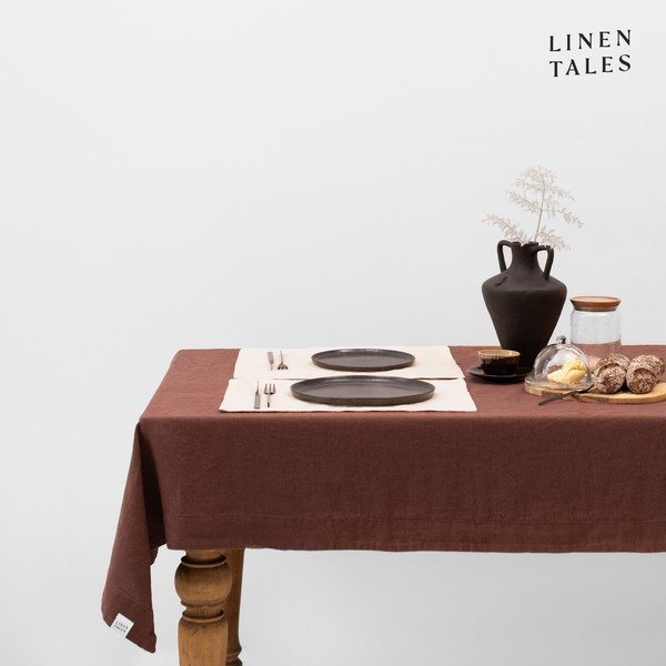 Tovaglia in lino 140x200 cm Chocolate – Linen Tales