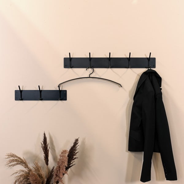 Attaccapanni da parete nero in metallo 70 cm Fusion – Spinder Design-image-1