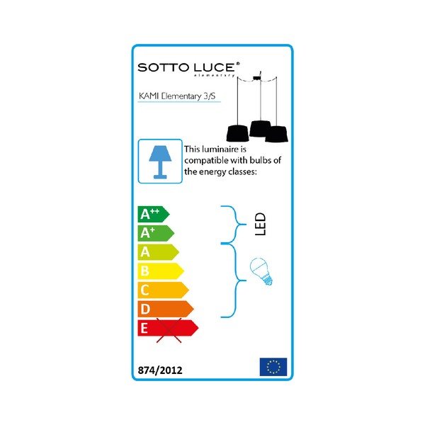 Apparecchio a sospensione nero KAMI Elementary S 3S - Sotto Luce-image-1