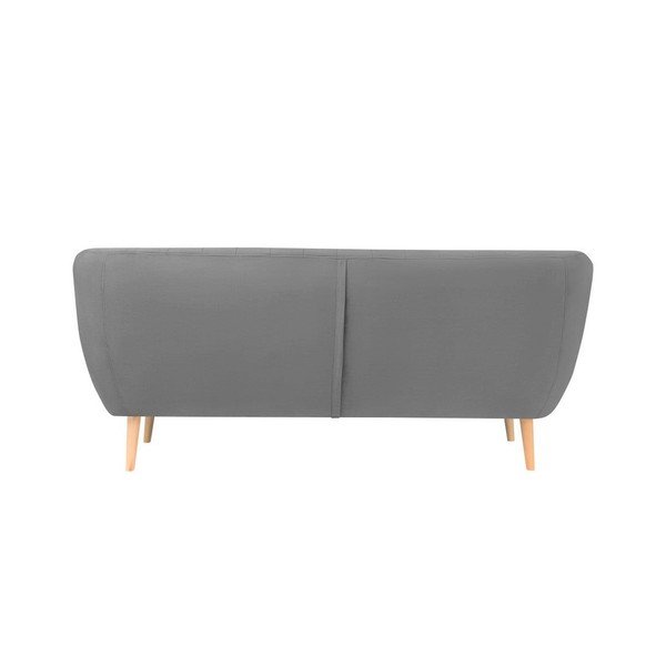 Divano in velluto grigio, 188 cm Sardaigne - Mazzini Sofas-image-3