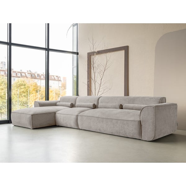 Divano angolare componibile beige (con penisola a sinistra) Flex Felix – Miuform-image-3