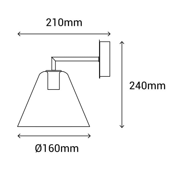 Lampada da parete color bronzo, ø 16 cm Gasby - SULION-image-3