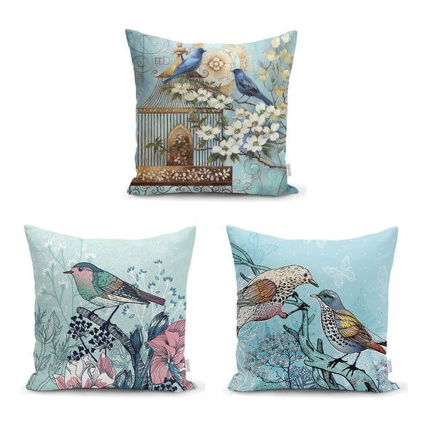Set di 3 federe Birds Unicorn, 45 x 45 cm - Minimalist Cushion Covers