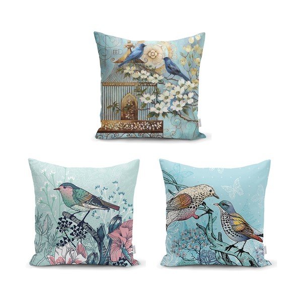 Set di 3 federe Birds Unicorn, 45 x 45 cm - Minimalist Cushion Covers