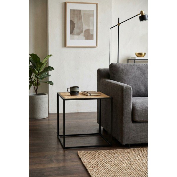 Tavolino in rattan 44x44 cm Depok – Premier Housewares-image-1