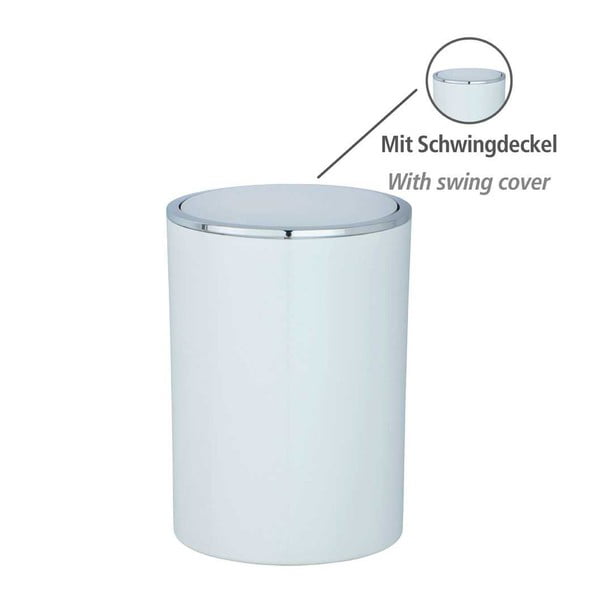 Bidone in plastica bianca 5 L Inca - Wenko-image-2