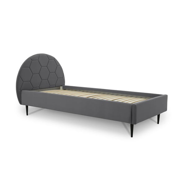 Letto grigio per bambini con contenitore 120x200 cm Mercury - Scandic