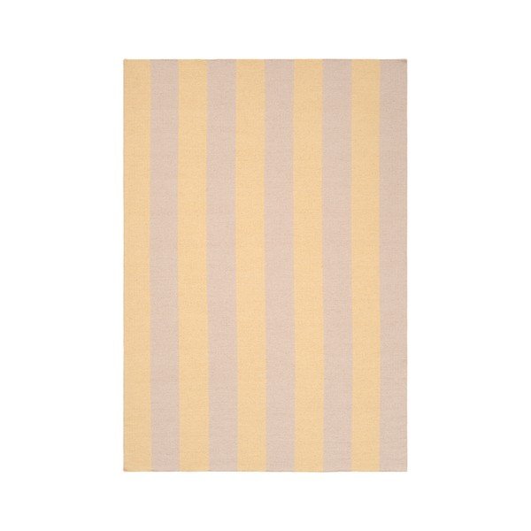 Passatoia gialla/beige in misto lana tessuta a mano 80x200 cm Sissel – Jotex