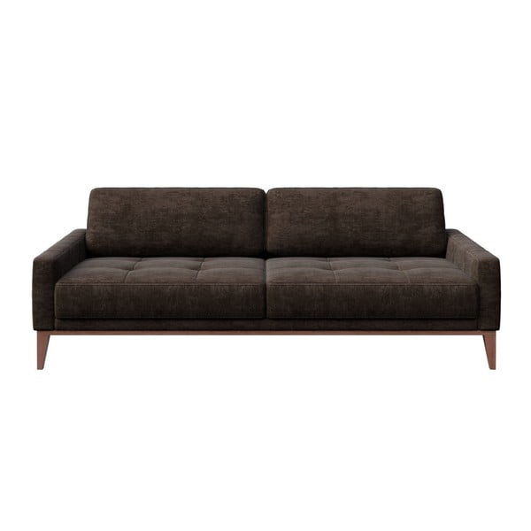 Tmavě hnědá pohovka MESONICA Musso Tufted, 210 cm