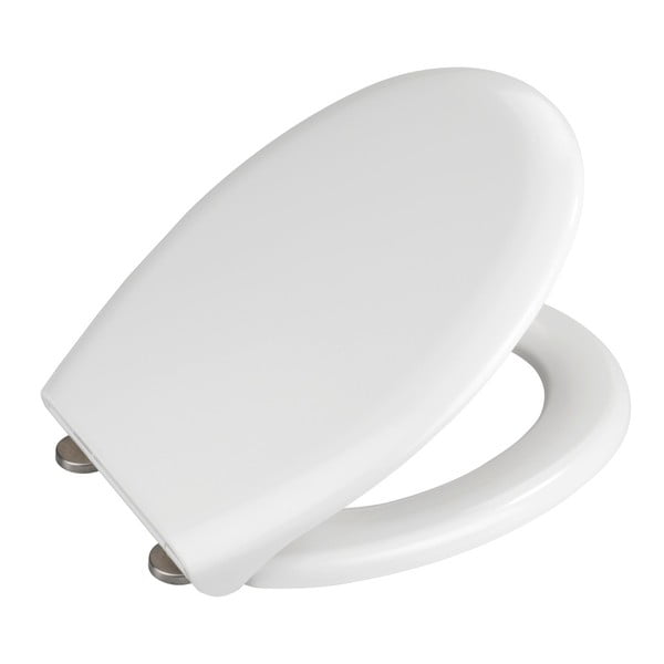 Sedile per wc bianco con chiusura facilitata , 44,5 x 37 cm Rieti - Wenko-image-1
