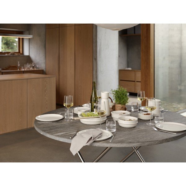 Piatto da dolce color crema in porcellana ø 20 cm Eau – Zone-image-3