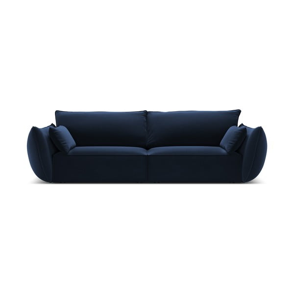 Divano blu scuro con rivestimento in velluto 208 cm Vanda – Mazzini Sofas