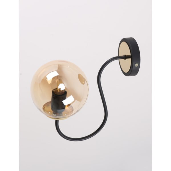 Lampada da parete in giallo ocra/nera ø 15 cm Oslo – Squid Lighting-image-3