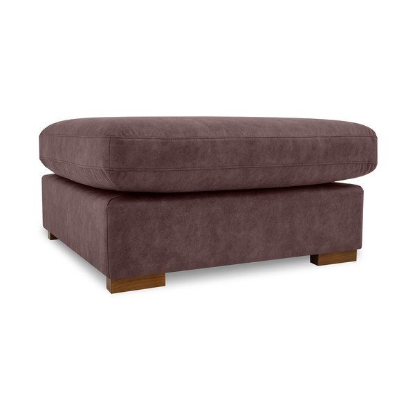 Pouf in similpelle marrone scuro Hamburg - Scandic-image-4