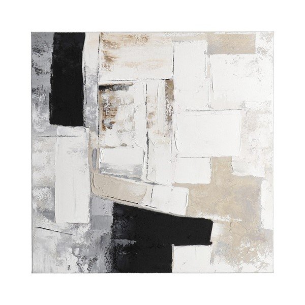 Dipinto stampato/con elementi dipinti a mano dipinto su tela 80x80 cm Crown – Bizzotto