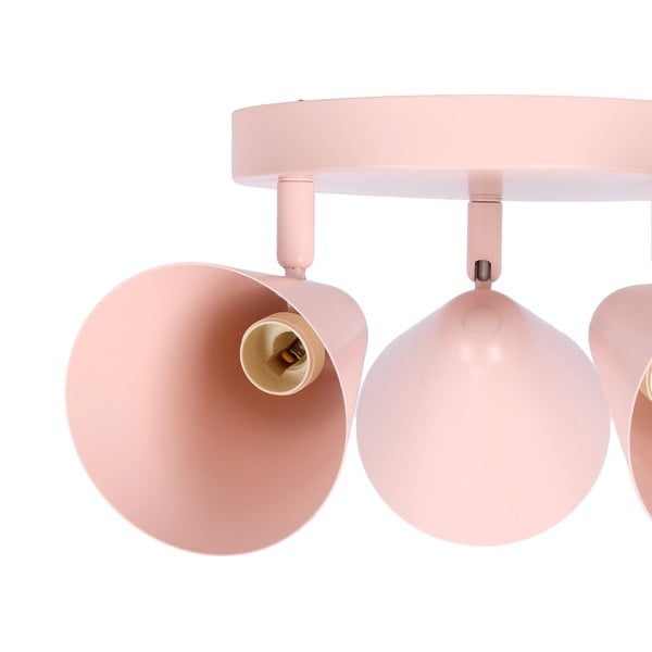Lampada da soffitto rosa chiaro con paralume in metallo 34x34 cm Amor - Candellux Lighting-image-4