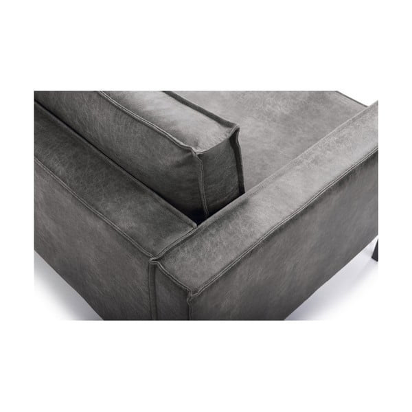 Poltrona in similpelle grigio scuro Rate - Scandic-image-4