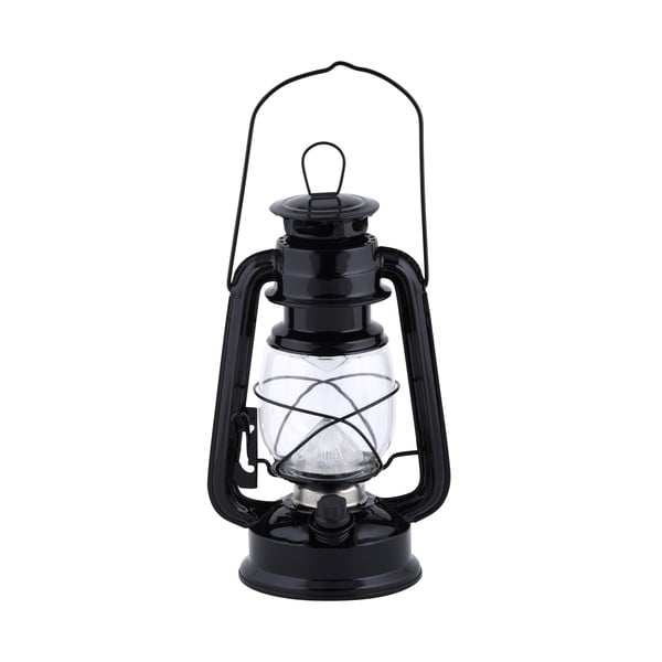 LED lucerna ve černé barvě Esschert Design Train, výška 24 cm